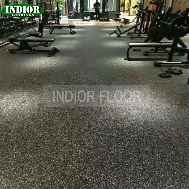 Indonesia Non Toxic Gym 1m*1m*15mm Rubber Flooring Mat / Rubber Floor Tiles
