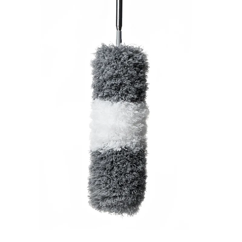 
round head stainless steel cleaning duster with extension pole for dusting ceilings 