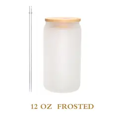 USA warehouse 25 oz clear shaped Beer Can Glasses Soda Cup Glass Cup with Bamboo Lid and Straw