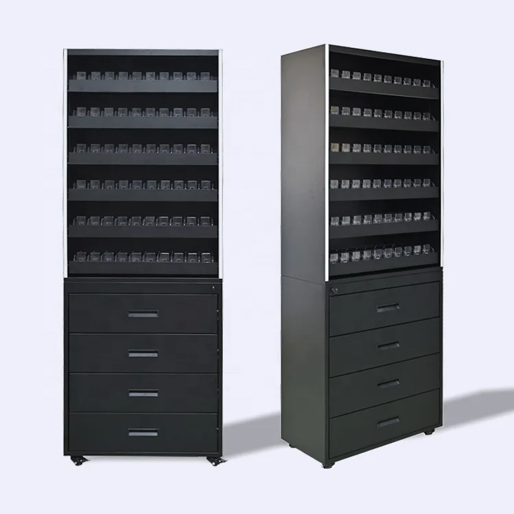 APEX Custom Floor Standing Metal Smoke Display Stand Smoke Shop Display Cabinet with RGB Led