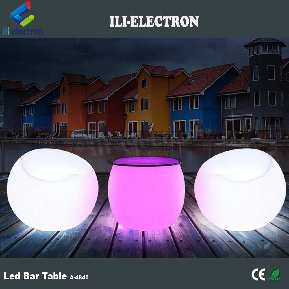 Pub used creative plastic led bar stool