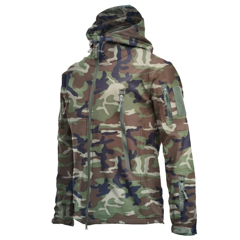 Wholesale Multicolor Men Outdoor Waterproof Breathable Tactical Hiking Camping Green Camouflage Uniform Jacket