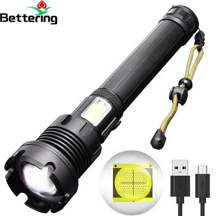 long range high power 5000 lumen multi function rechargeable P90 led hand searchlight hunting flashlight torch lamp