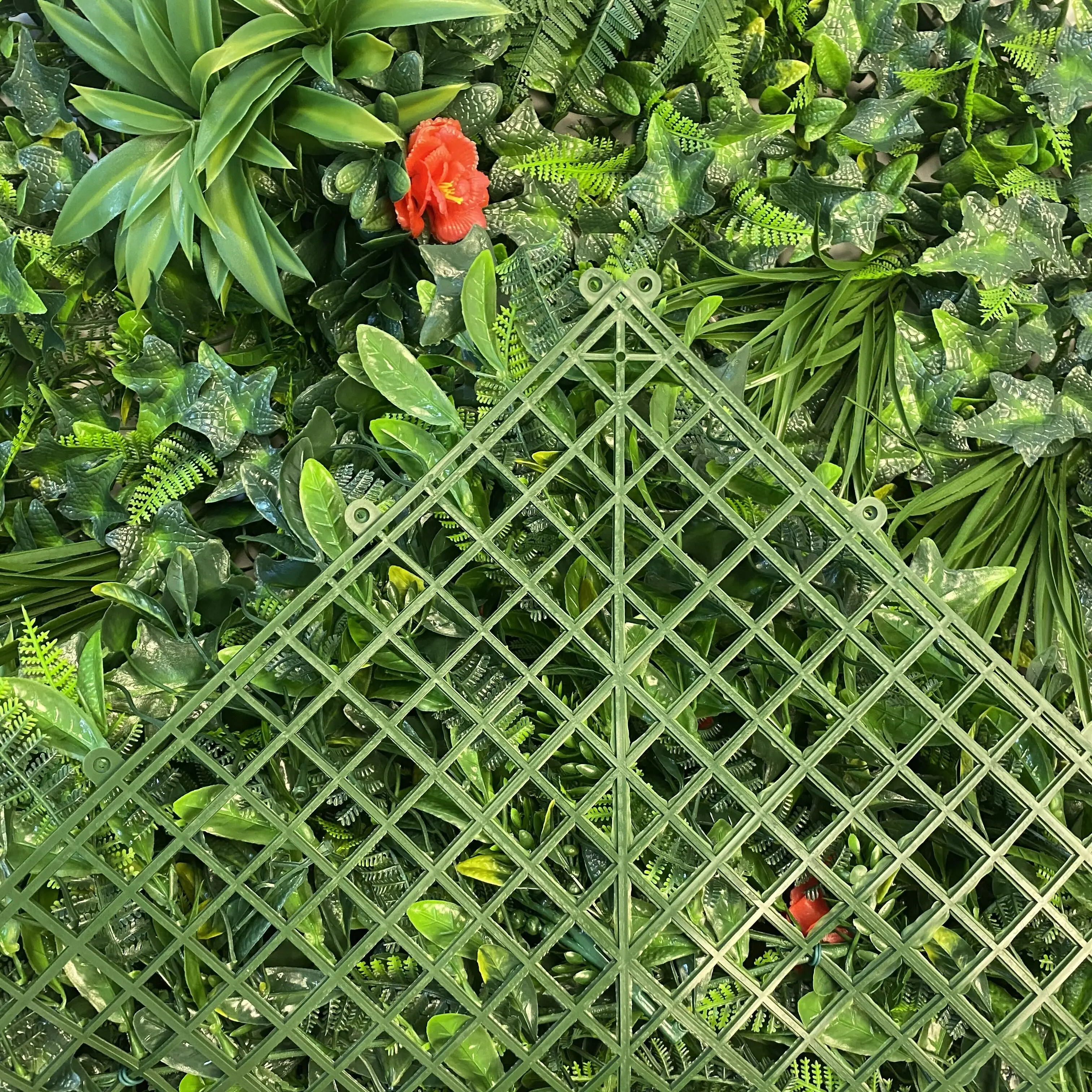 2022 New Arrival Artificial Plastic Plants Greenery Grass Privacy Fencing 3D Artificial Plants Wall