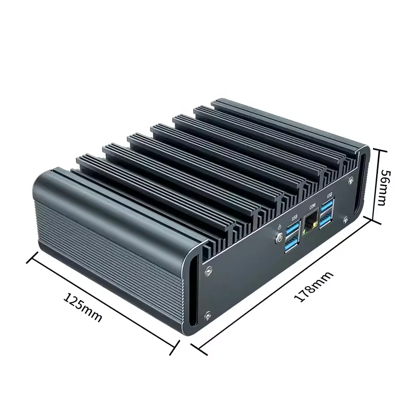 BKHD Core I7-8550U Barebone Dual NIC 4*USB Fanless 4G Customize Desktop Office Linux Win10 Mini Router PC