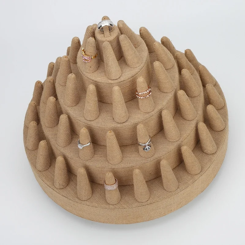 Factory custom holder stackable jewelry ring display Showcase card Stand for jewellery shops