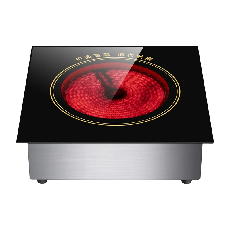 Оптовая продажа нержавеющая сталь 220 В мощная 3000 Вт 50 Гц прямоугольный провод с сенсорным управлением инфракрасная индукционная плита