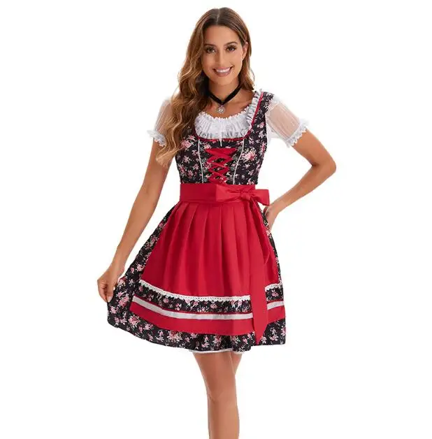 Ecoparty Oktoberfest Женское Платье Dirndl средневековый винтажный пивной фестиваль костюм горничной баварские традиционные платья
