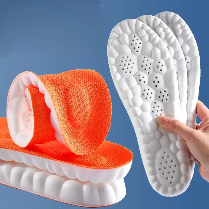 4D Sports Comfort Insoles with Arch Supports Warm PU and Memory Foam inside Position