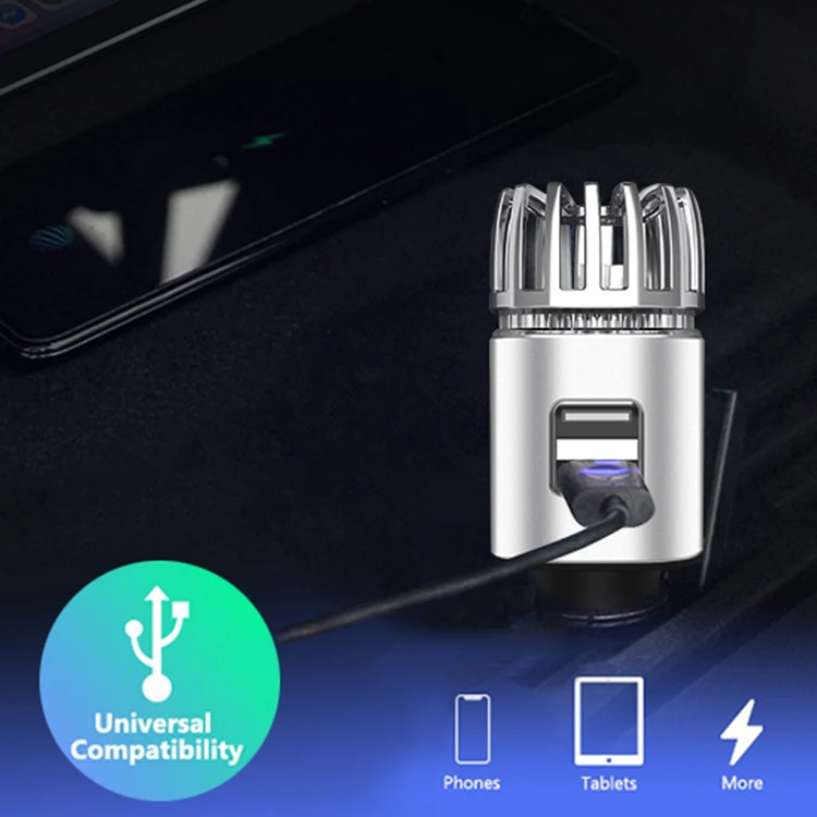 Оптовая продажа с фабрики 2021 автомобильное зарядное устройство Usb автомобильный очиститель воздуха разъемом портативный мини-очиститель для автомобиля ионизатор