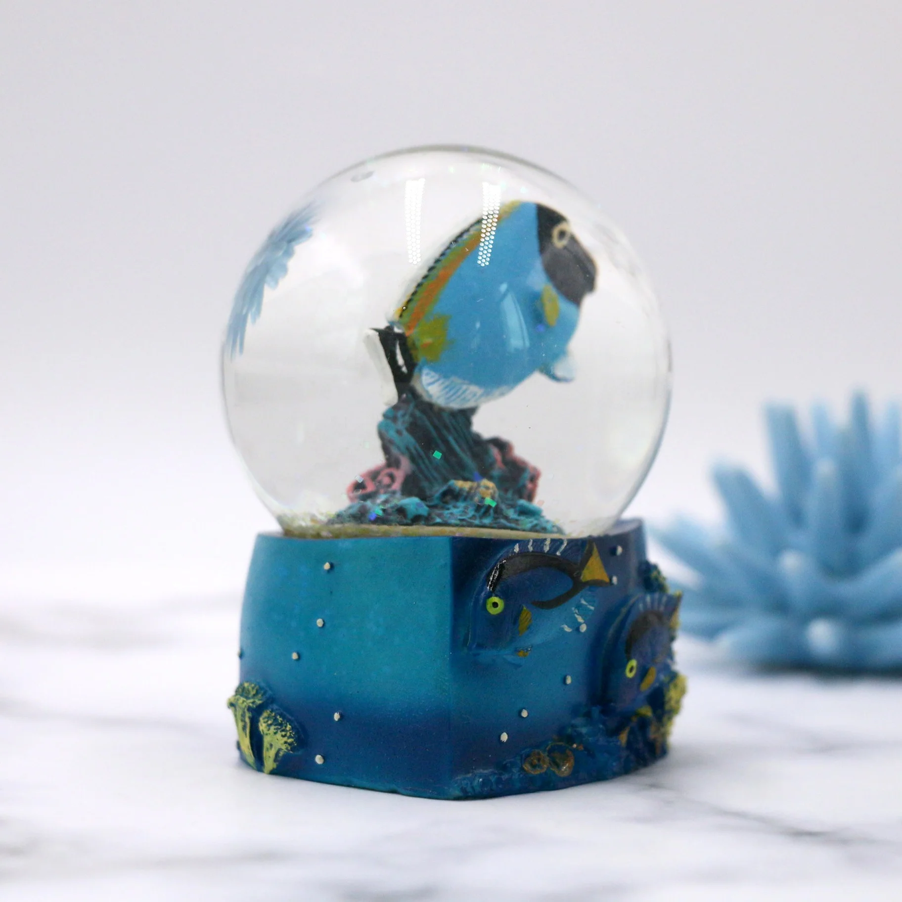 Custom 3D grouper sour plastic snow globe whole as travel gift Snow Globe Christmas