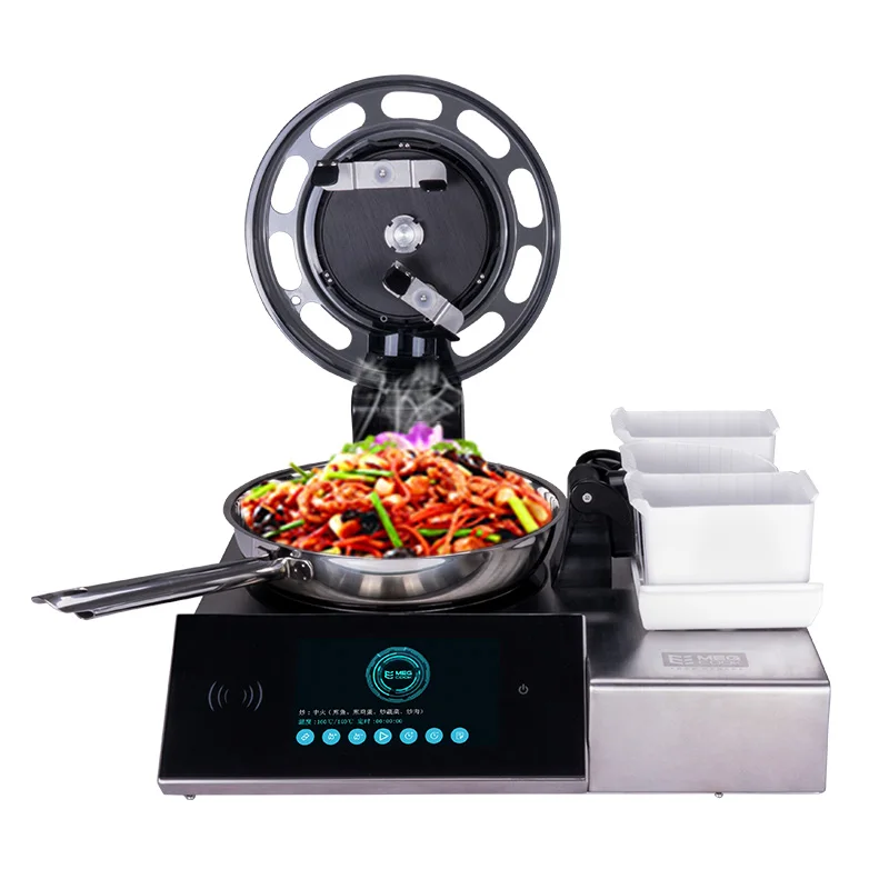 Megcook Commercial Electric Automatic Non-Stick Pot Fried Rice Cooking Stir Fry Machine  Robot Wok