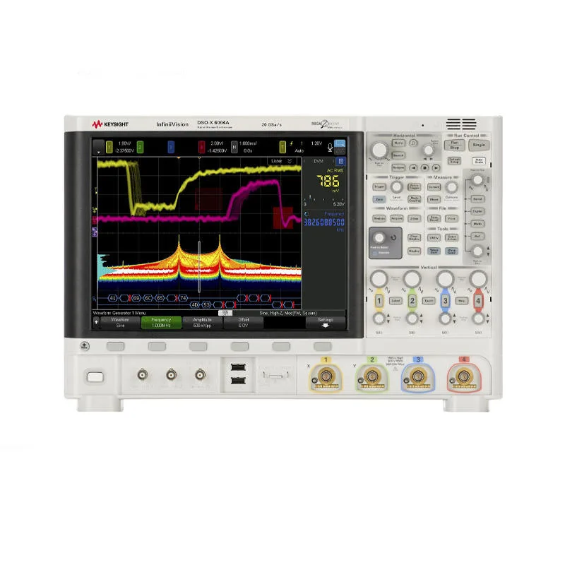 Keysight DSOX6004A oscilloscope: bandwidth 1 GHz, 4 analog channels, 20G sampling rate