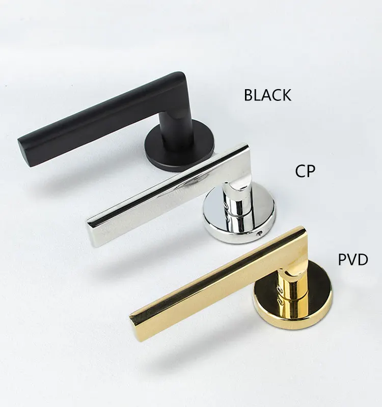 Factory Existing Mold Zinc Alloy Multi Color Die Casting Double Door Lever Handle Sets