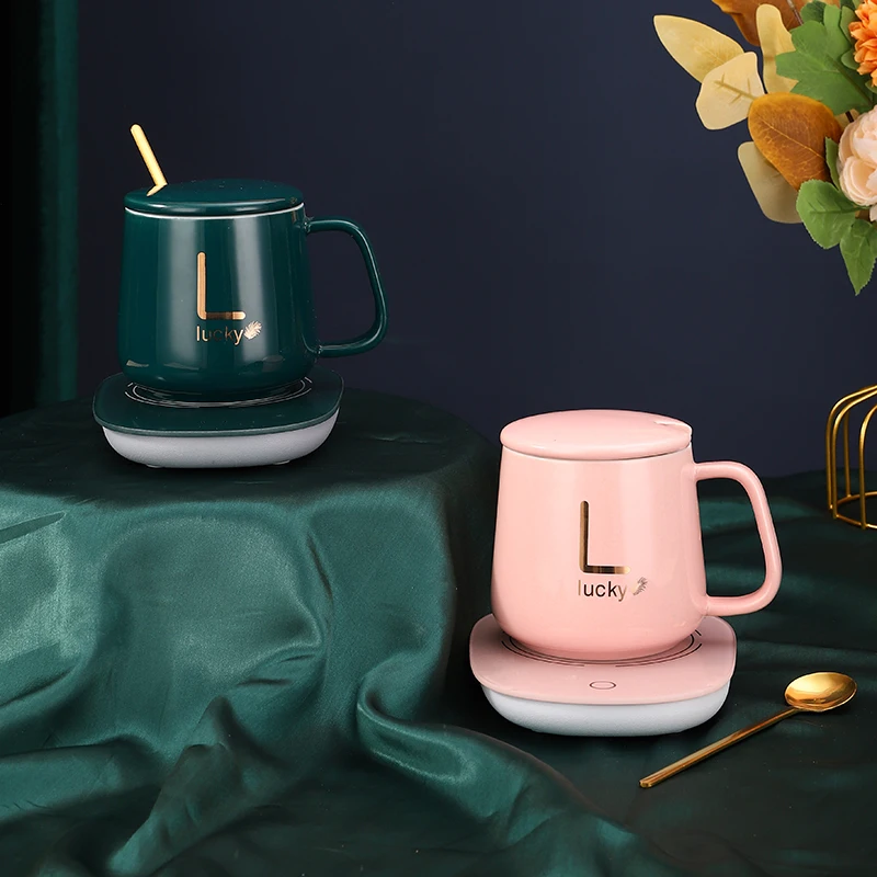 electric cup cupporcelain mugs coffee coaster ceramic mug warmer with 55 degree thermostat intelligent heat porcelain cup