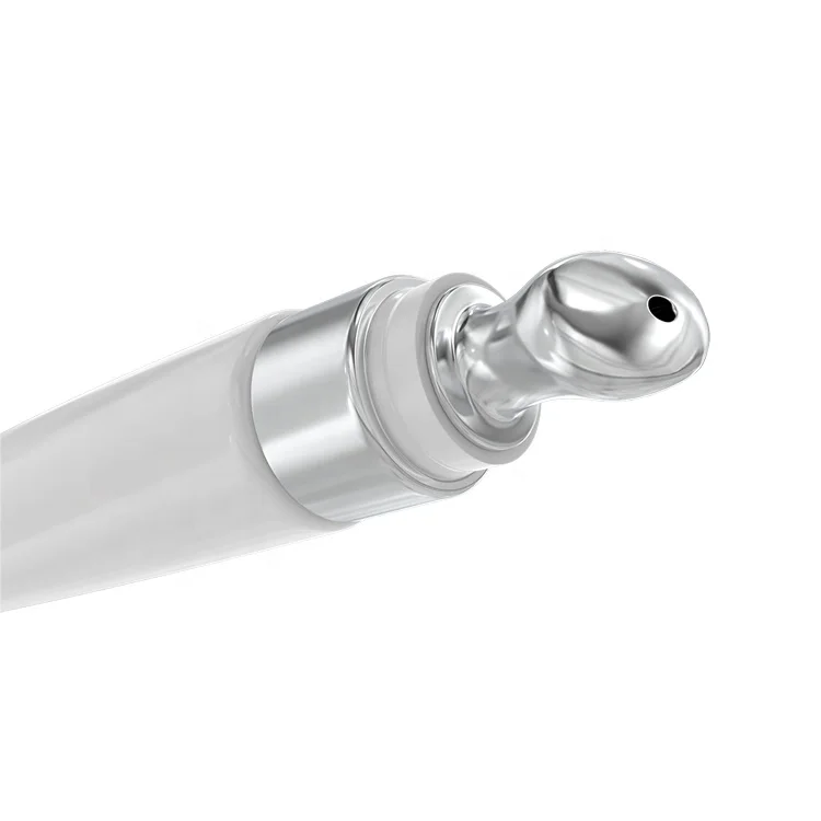 15ml metal applicator empty Eye Cream cosmetic PE lip gloss soft plastic tubes with metal zinc applicator 19mm squeeze container