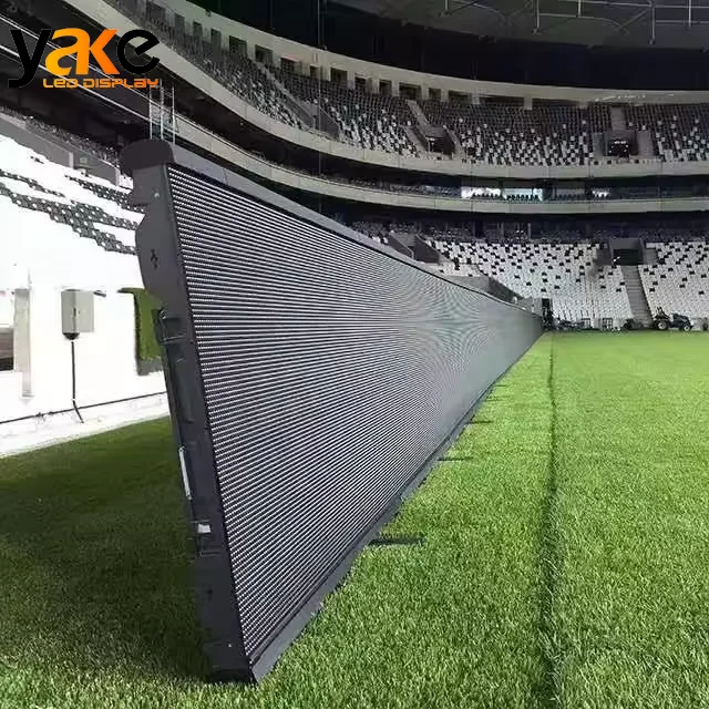 Yake Full color Soccer portable stadium perimeter led screen 960*960mm Basketball Match Football Field Score Led Display Screen
