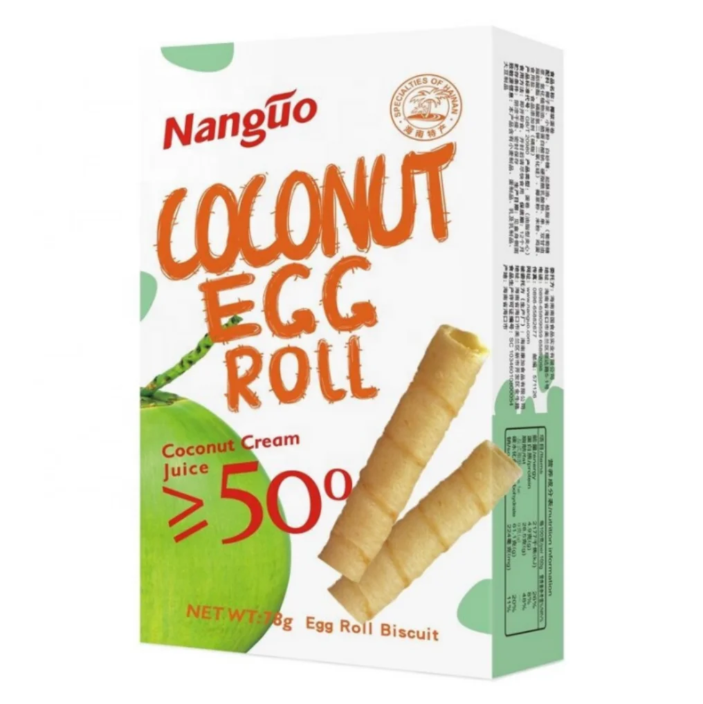 Health Crisp Snacks coconut wafer roll ,biscuit ,crackers