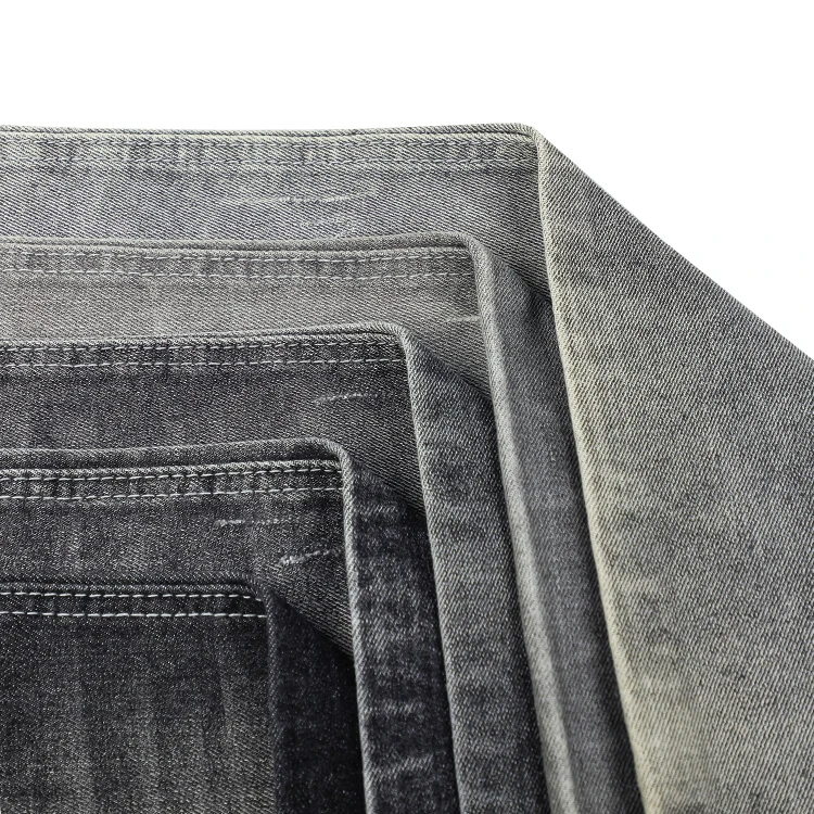 8876 Chinese Manufacturer Cheap Price High Quality Black Denim Fabric Jeans Pant Wave Denim Fabric