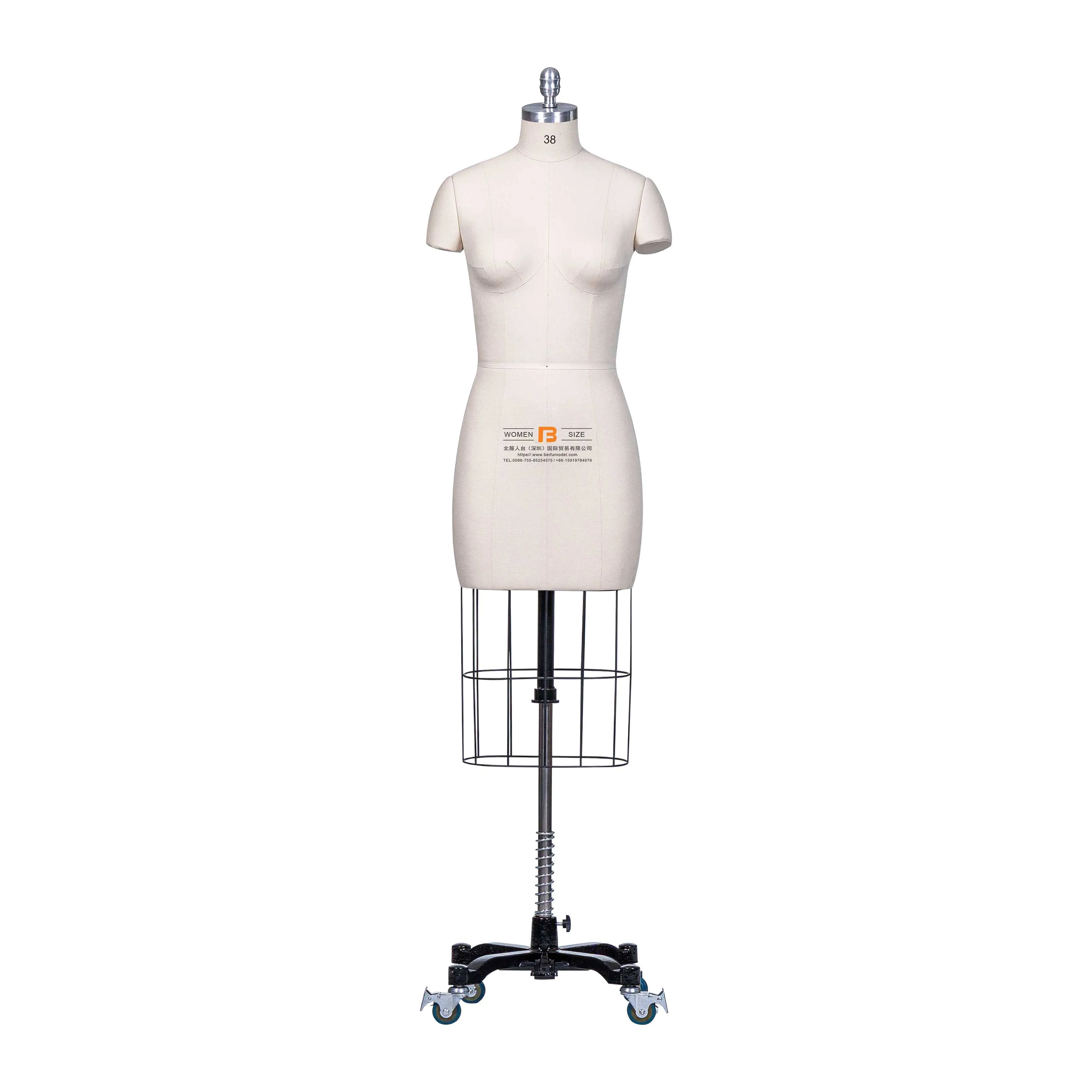 BEIFUFORM female half body EU size 38 dress form fashion women Mannequin with base the dummy can pin