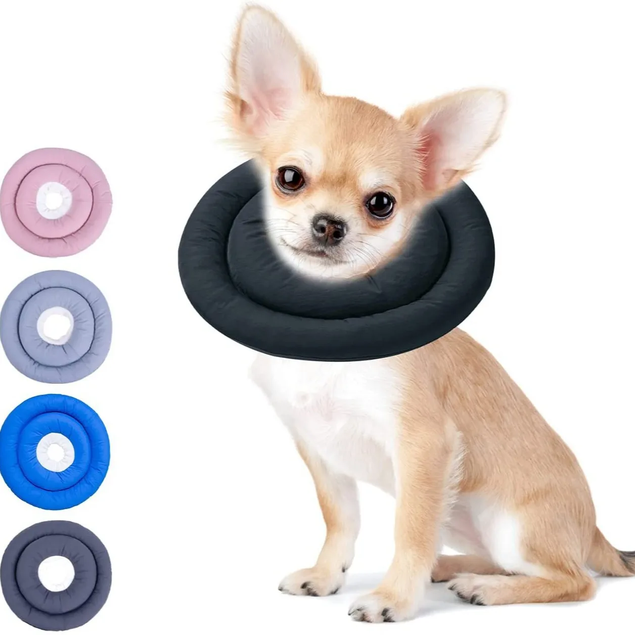 Hot selling Comfortable Cotton Pet Cat Anti Licking Biting Protective Neck Cone Dog Cat Elizabethan Collar