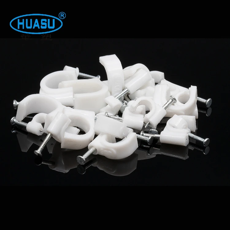 Plastic Wire Cable Clip Nail For Cable Fixing Clip With Nail