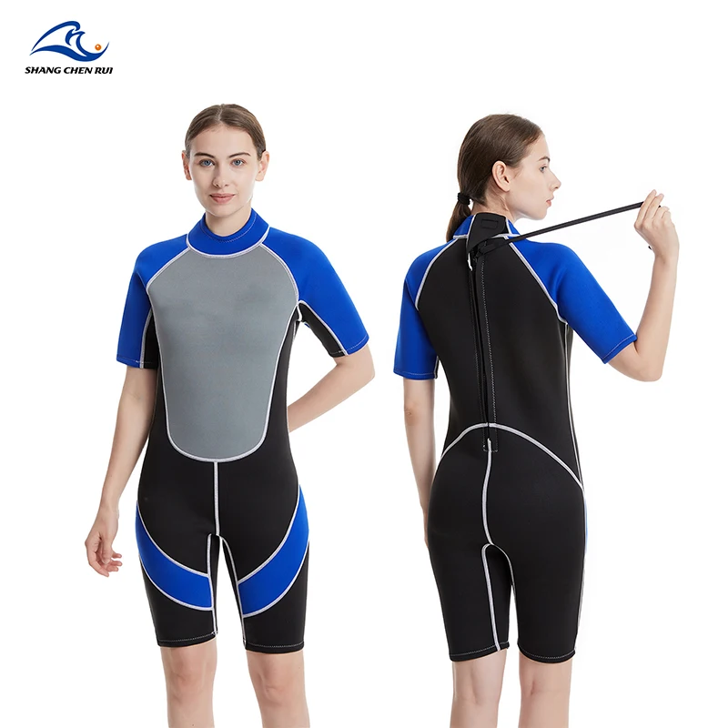 Water Sports Surfing Swimming Diving 3mm 5mm Custom Neoprene Short Sleeve Overall Protective Wetsuit Diving Suit