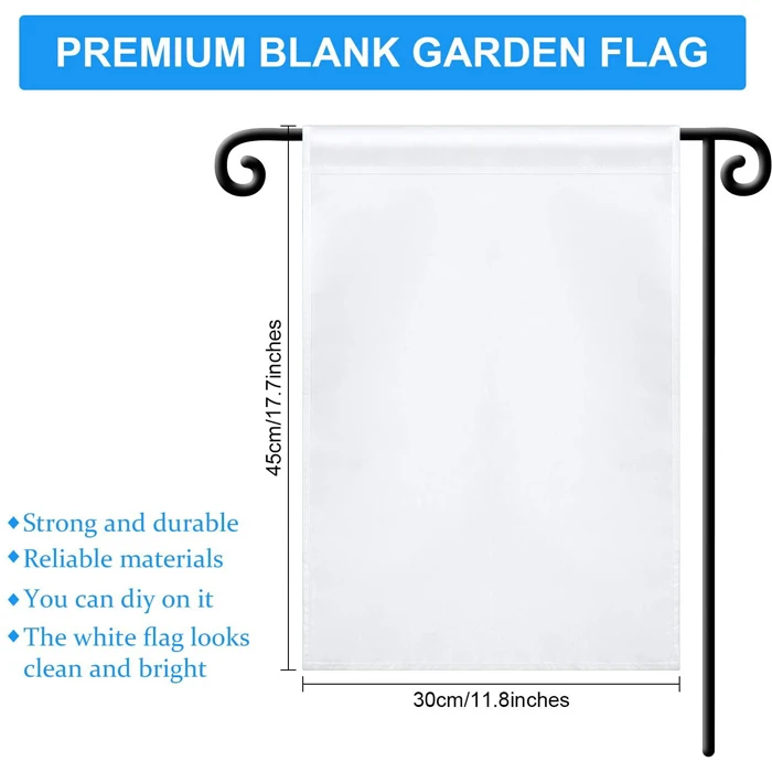 Sublimation Blank Double Printing Advertising Words Party Garden Decoration Country Blue White Red Custom Flag