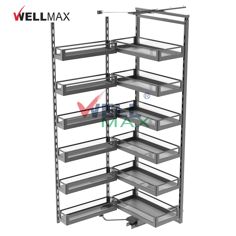 WELLMAX органайзер для кухонного шкафа широкая Выдвижная Высокая кладовая умная большая корзина хранения