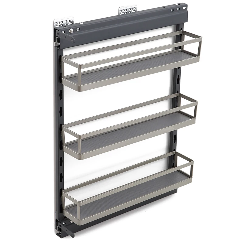 Factory Direct Wholesale Kitchen Cabinet Soft Closing MDF Base Side Pull Out Basket