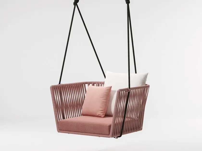 Hotel furniture outdoor wicker hanging  swing chair