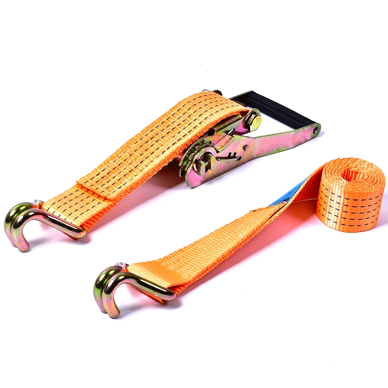 Mini ratchet strap with hook for cargo control