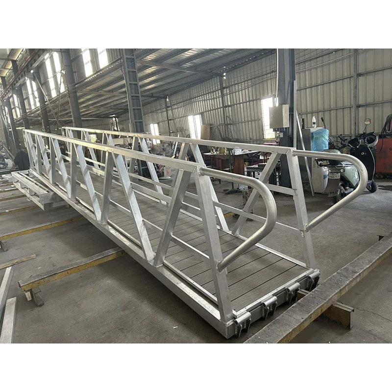 Aluminum Walkway with Handrail Bridge Floating Dock Gangway Factory Prices