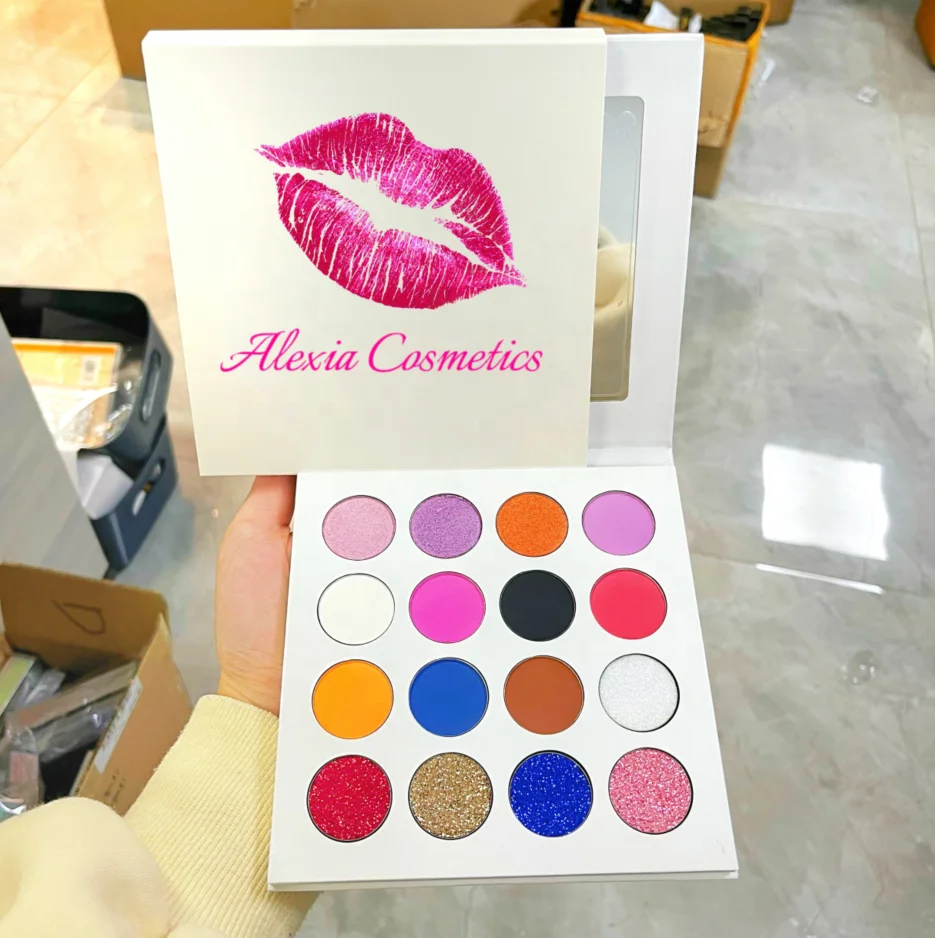 Дропшиппинг высокое Пигмент 10 видов цветов мерцающие тени для век с жемчужинами косметический частная этикетка палитры теней макияж