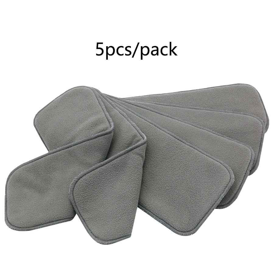 Elinfant Bamboo Charcoal Baby Cloth Diaper Inserts for Nappies Reusable Cloth Diaper