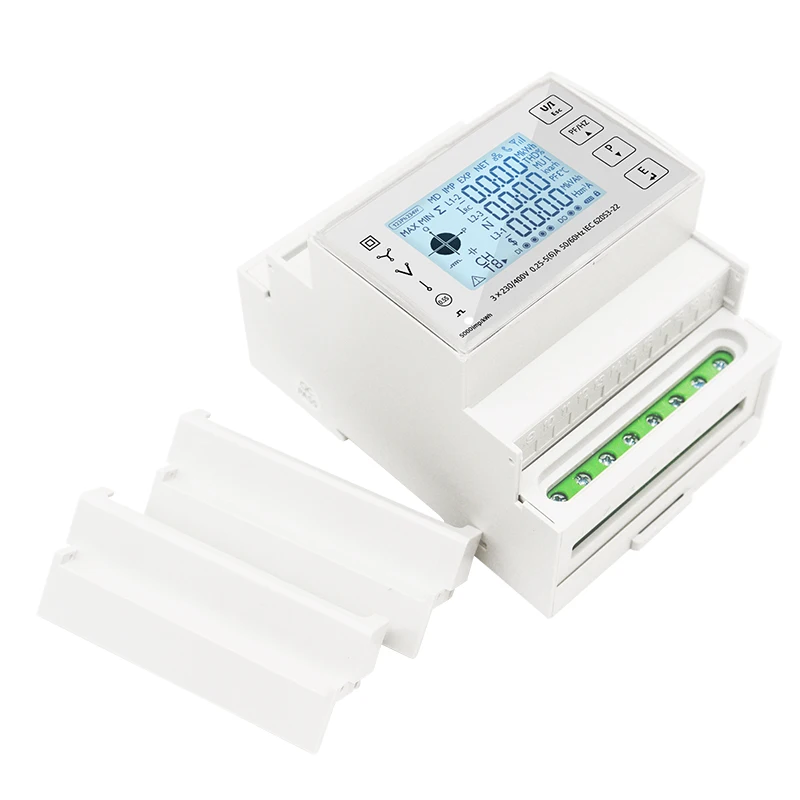 Three Phase DIN Rail Multi-function Energy Meter With RS485 Modbus SDM TAC4300 CT Connected
