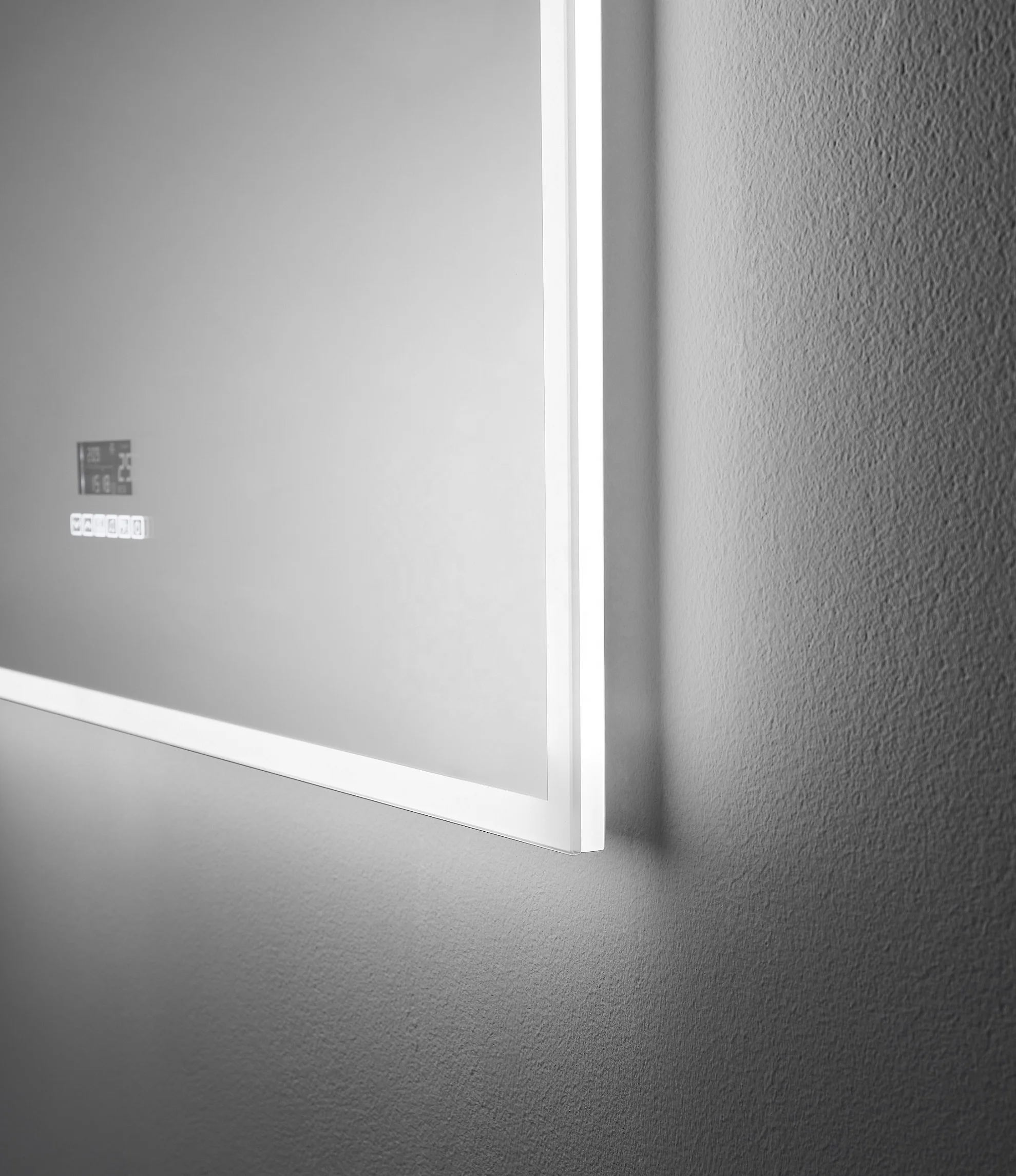 High Quality Anti Fog Touch Screen led mirror with bluetooth illuminated LED mirror with time temperature Blue tooth speaker