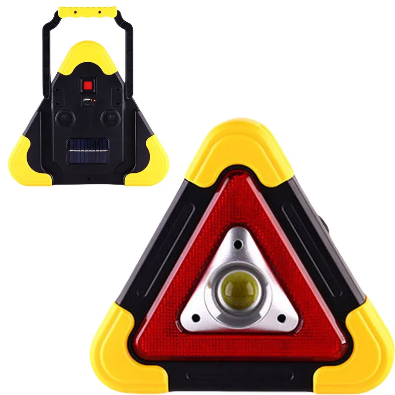 COB Emergency Lamp with USB Charging LED triangle warning light Traffic Warning Triangle Safety Light Roadside Flashing Light