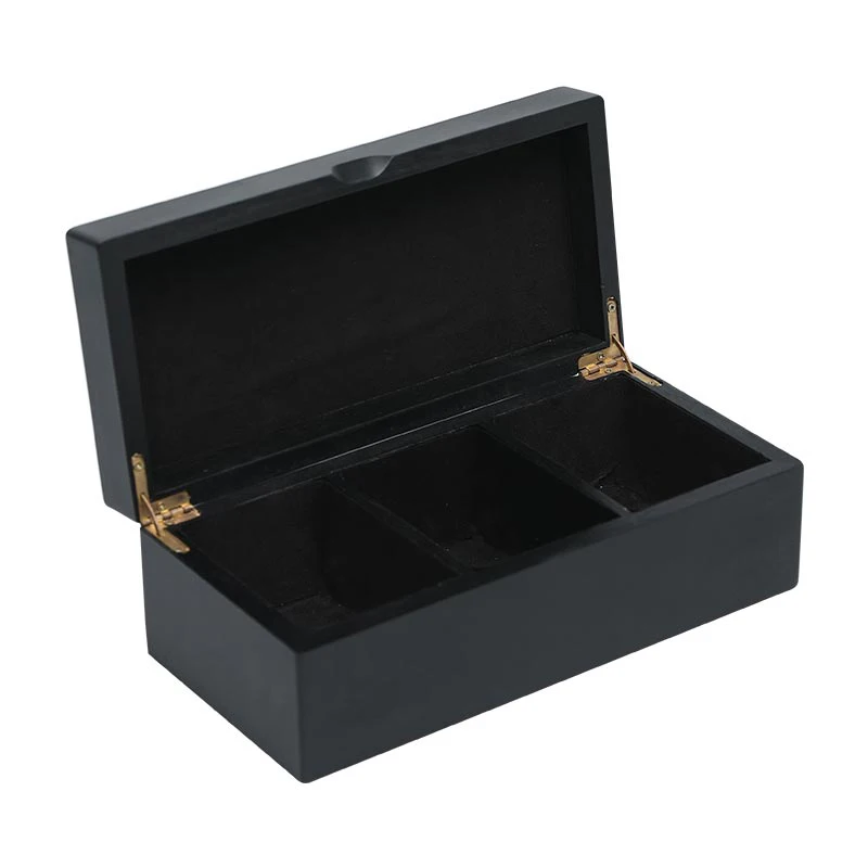 Коробка из дерева Павловнии и сосны, черная деревянная коробка, коробка Gfit