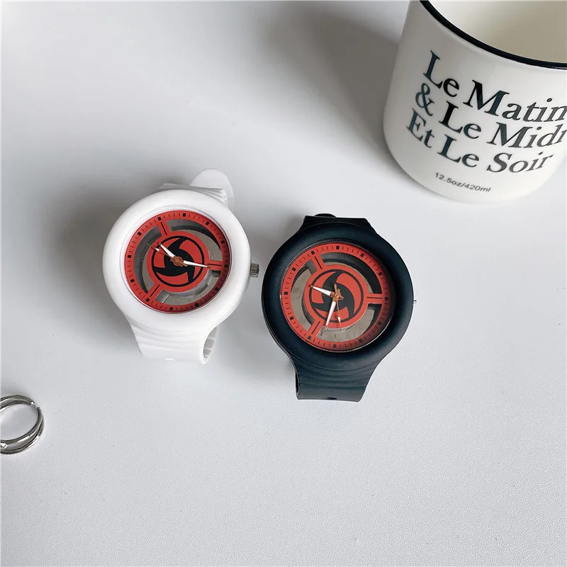 New Design Fashion Naruto Silicone Band Wrist Watch for Men Boys Rubber Strap Sport Quartz Watch
