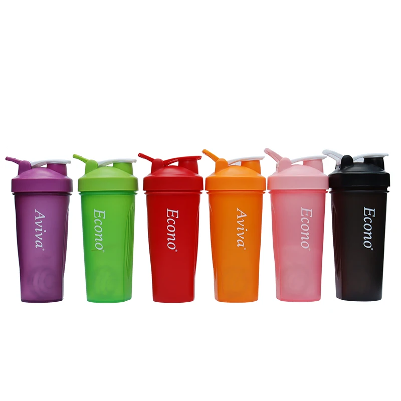 600ML Sports Fitness Protein Shaker Water Bottle with Plastic Lid Factory Wholesale Food Grade for Outdoor Camping Gym Use