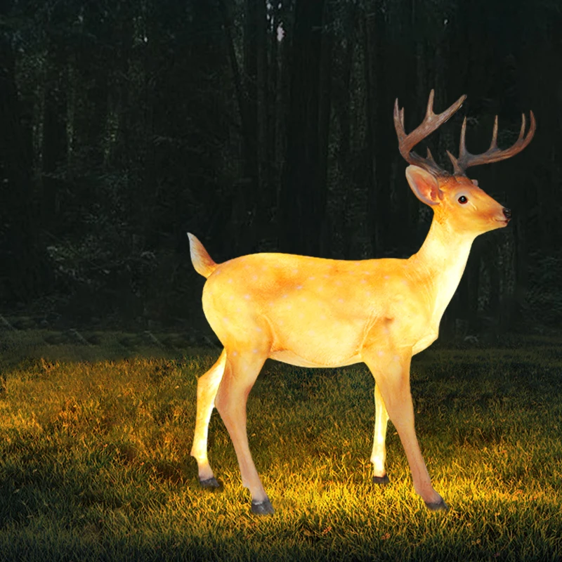 Christmas Decoration Supplies Waterproof Lawn Lamp Floor Sika Deer Landscape Lighting Outdoor Garden Light Christmas Decorations