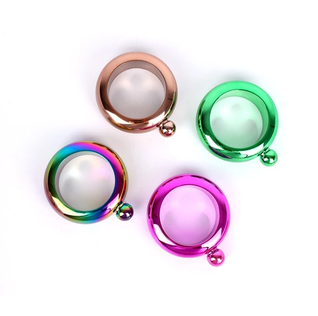 Bracelet Flask Bangle Flasks Creative Stainless Steel 304 Steeland Hip Flask Funnel Set For Women 3.5 oz Whiskey Bottle