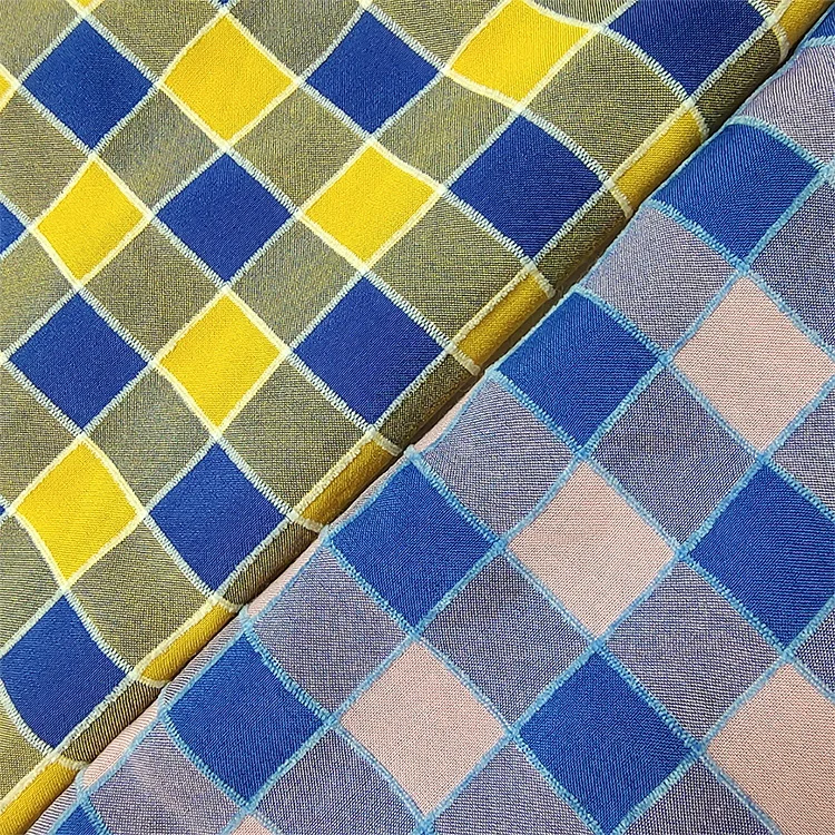 Cheap Plush Plaid Clothing Fabric Fashion Ladies yarn dyed Polyester Spandex Blended Plush Plaid Pants Fabric