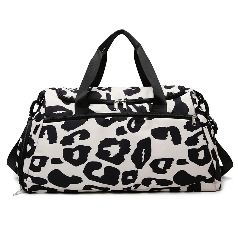 Cow Print Large Travel Bags Girls Female Big Capacity Storage Fitness Handbag Duffle Bags Gym Large Sport Bags for Women
