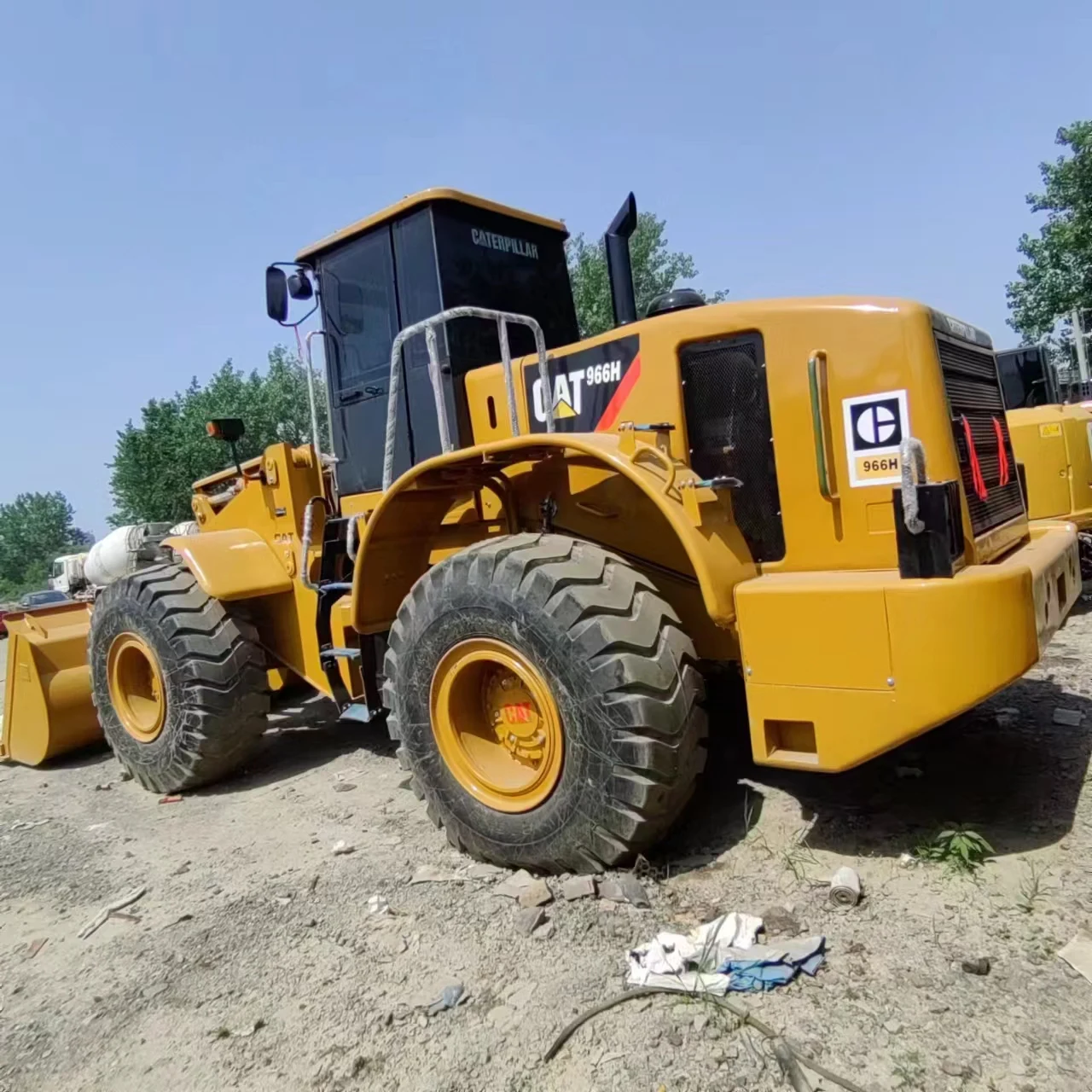 Низкий рабочий день гусеница б/у Cat 966h 4x4 большой колесный погрузчик Подержанный кошачий 966 950 972 980 фронтальные погрузчики в