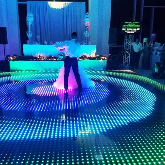 
Super Thin Wireless Disco DJ Light Up Led Digital Dance Floor For Wedding Party Event Sale 