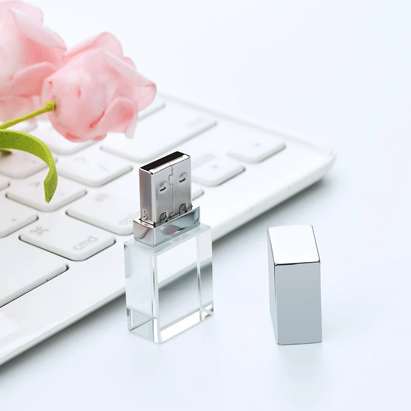 Crystal Transparent USB 3.0 2.0 Flash Stick 32gb 64gb usb pendrive 128gb custom pen drives 16gb 32gb USB flash drives