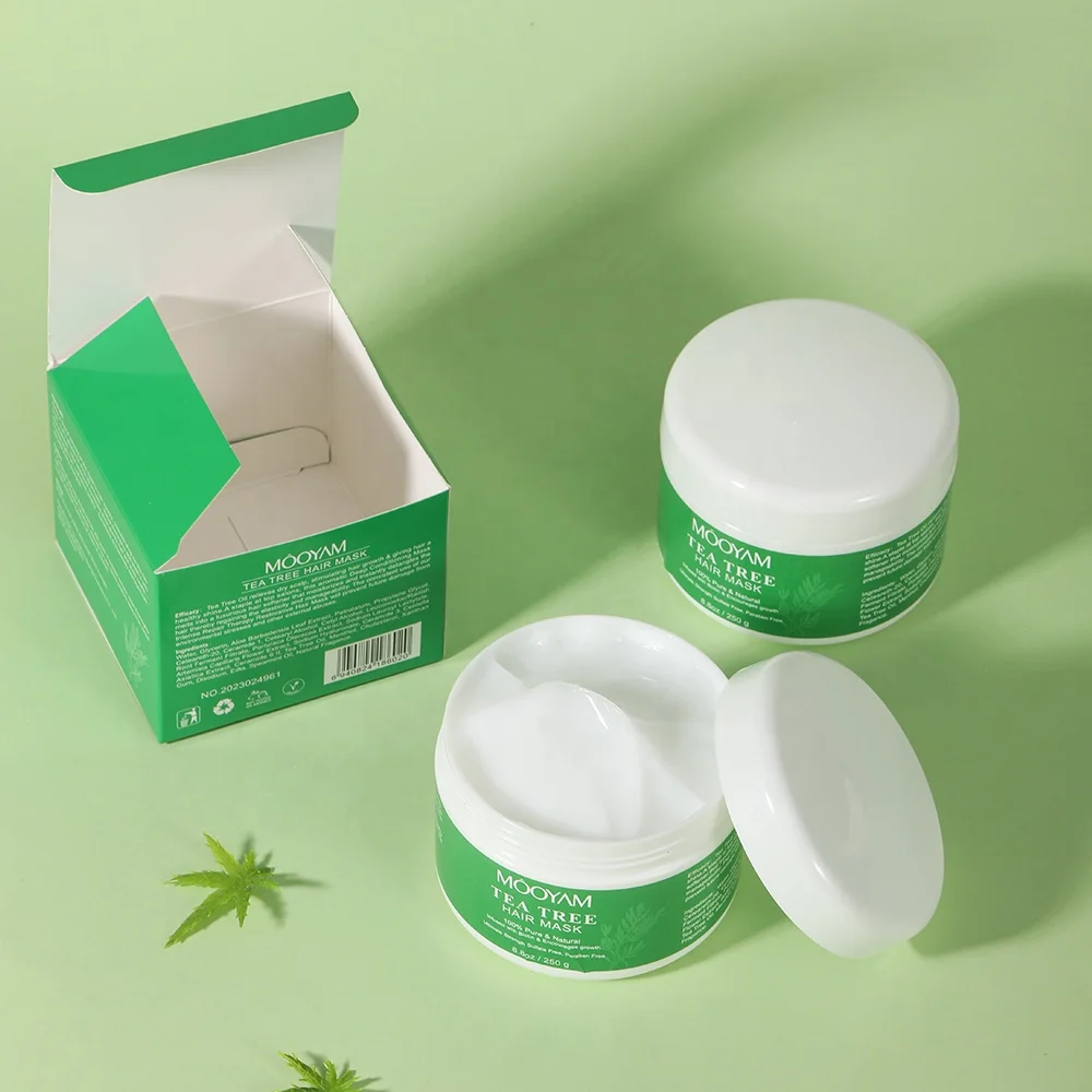 Private Label Deep Conditioner 100% Organic Tea Tree Hair Mask For Treatment Dry or Damaged Hair Keratin Hair Mask