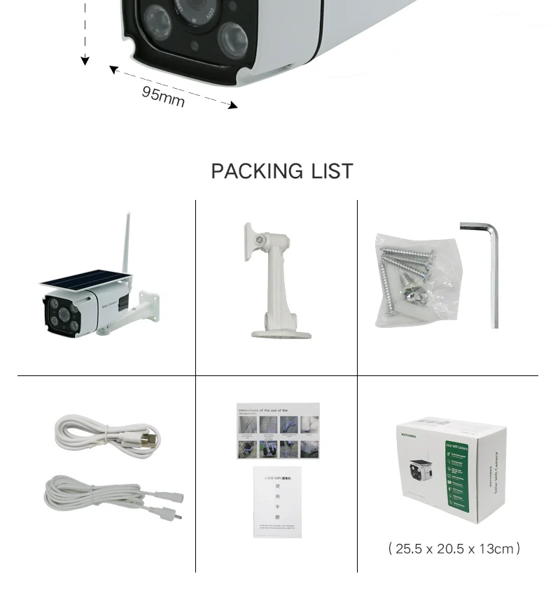 PTZ Solar Panel Powered Wifi Wireless Security 4G Lte Cctv Camera battery surveillance camera Large-capacity battery